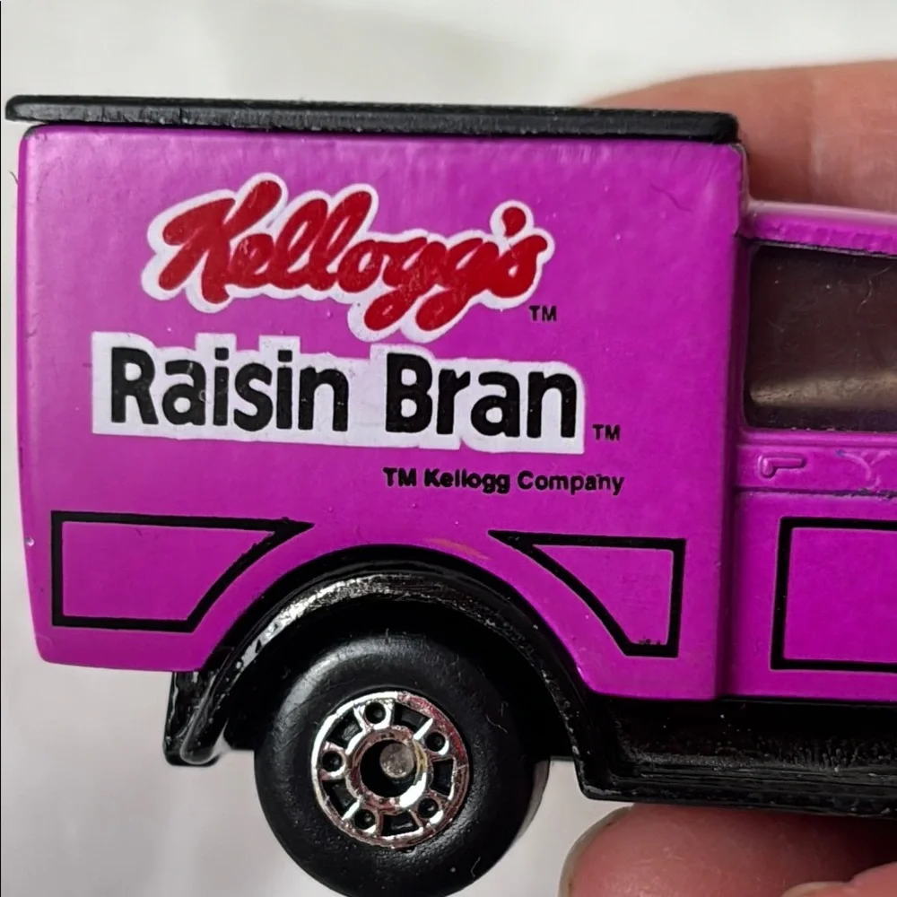 Vintage Kellogg’s Raisin Bran Toy Truck - Pink and Black